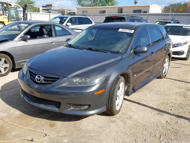 1YVHP82D855M53204 - 2005 MAZDA 6 S GRAY photo 2