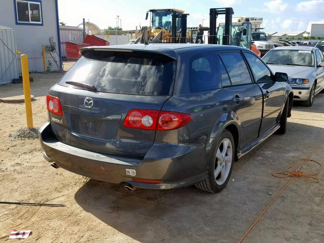 1YVHP82D855M53204 - 2005 MAZDA 6 S GRAY photo 4