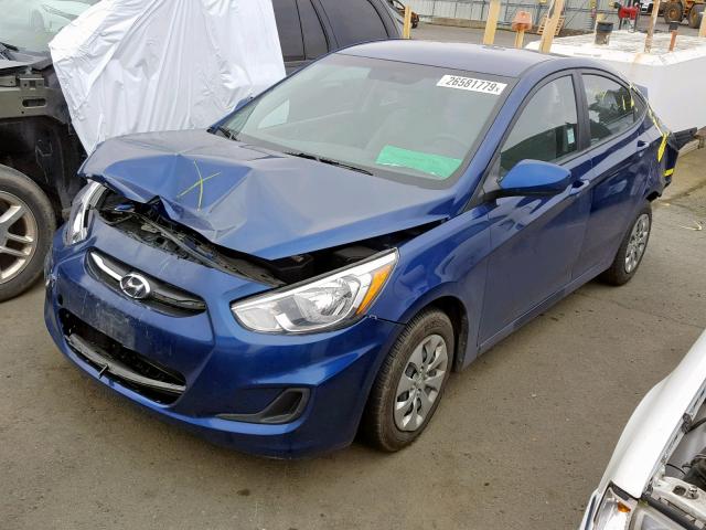 KMHCT4AE9GU011244 - 2016 HYUNDAI ACCENT SE BLUE photo 2