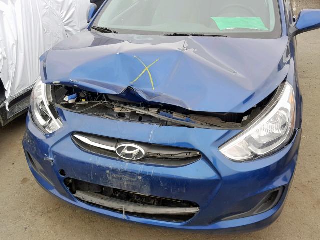 KMHCT4AE9GU011244 - 2016 HYUNDAI ACCENT SE BLUE photo 7