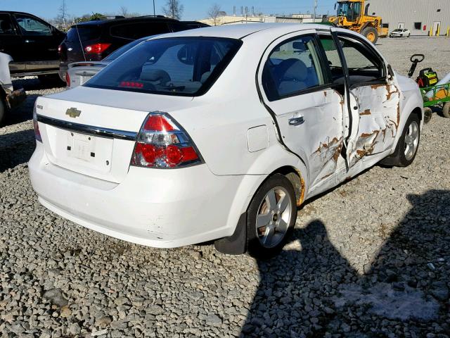 KL1TG56618B259928 - 2008 CHEVROLET AVEO LT WHITE photo 4