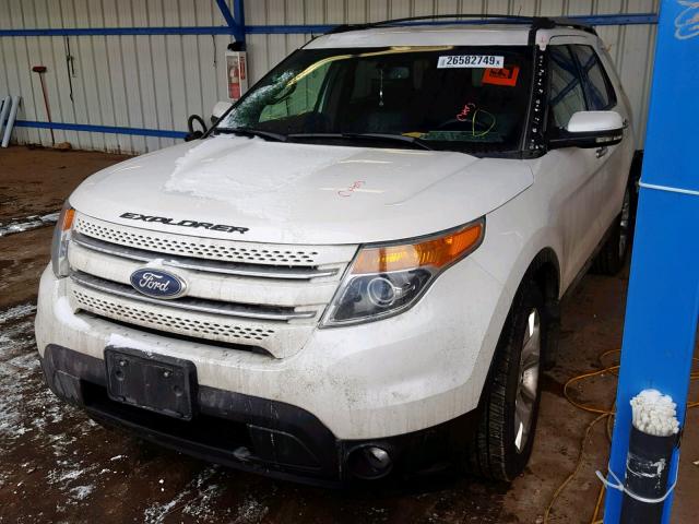 1FMHK8F87CGA49566 - 2012 FORD EXPLORER L WHITE photo 2