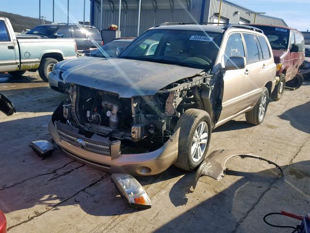 JTEHW21A370039224 - 2007 TOYOTA HIGHLANDER GOLD photo 2