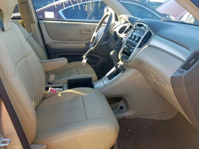 JTEHW21A370039224 - 2007 TOYOTA HIGHLANDER GOLD photo 5