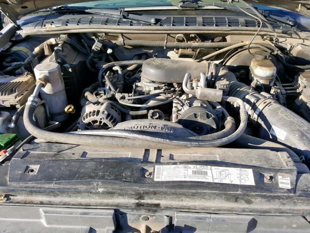 1GCDT19W5Y8284678 - 2000 CHEVROLET S TRUCK S1 CHARCOAL photo 7