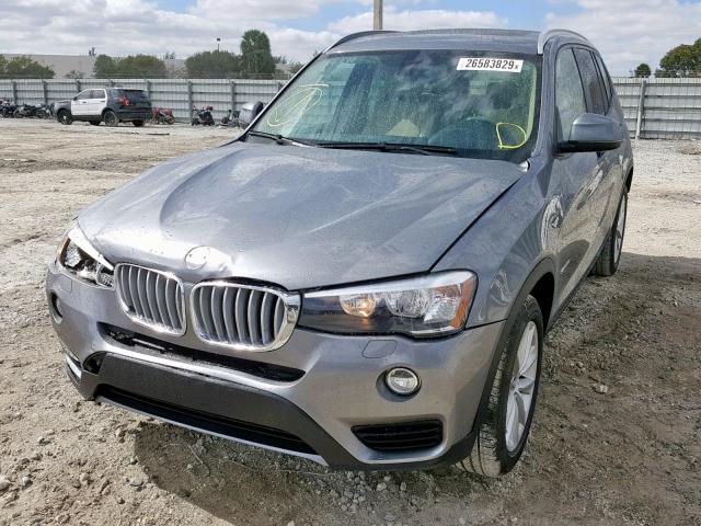 5UXWZ7C56G0R31899 - 2016 BMW X3 SDRIVE2 GRAY photo 2