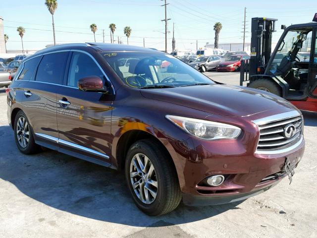 5N1AL0MN4DC302473 - 2013 INFINITI JX35 RED photo 1