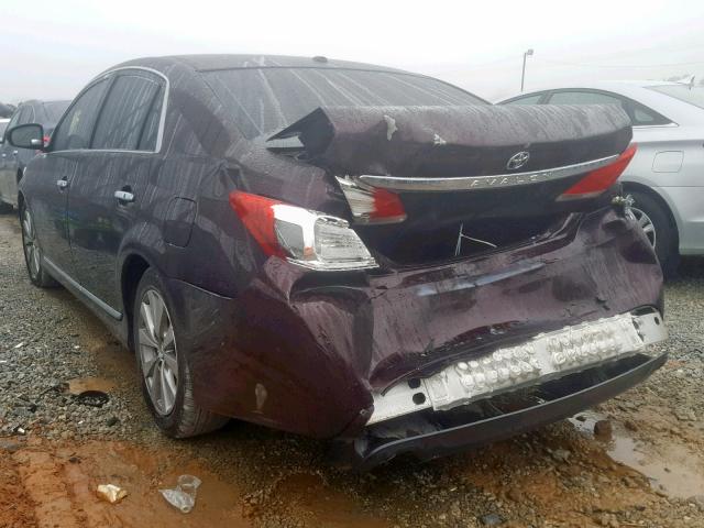 4T1BK3DB3BU387747 - 2011 TOYOTA AVALON BAS BROWN photo 3
