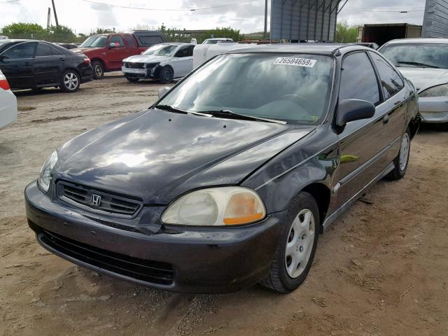 1HGEJ6126VL047773 - 1997 HONDA CIVIC DX BLACK photo 2