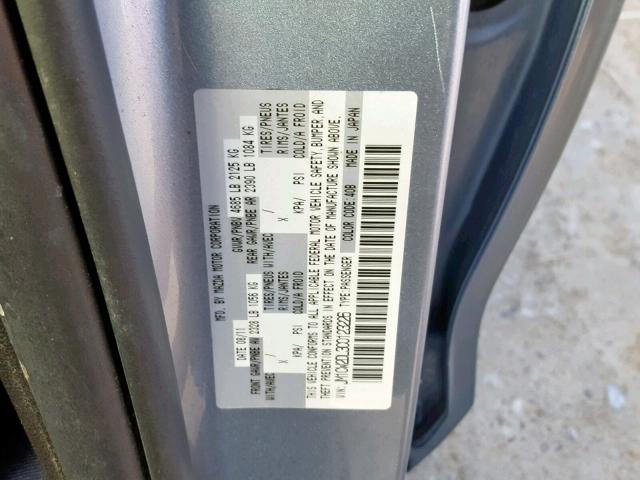 JM1CW2DL3C0123226 - 2012 MAZDA 5 BLUE photo 10