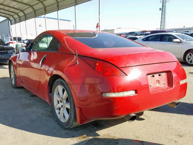 JN1AZ34E25M652039 - 2005 NISSAN 350Z COUPE RED photo 3