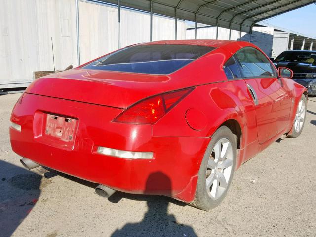 JN1AZ34E25M652039 - 2005 NISSAN 350Z COUPE RED photo 4