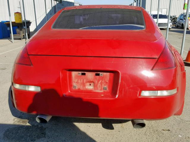 JN1AZ34E25M652039 - 2005 NISSAN 350Z COUPE RED photo 6