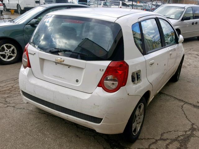 KL1TD6DE3BB241446 - 2011 CHEVROLET AVEO LS WHITE photo 4