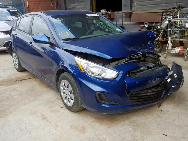 KMHCT5AE9HU337245 - 2017 HYUNDAI ACCENT SE BLUE photo 1