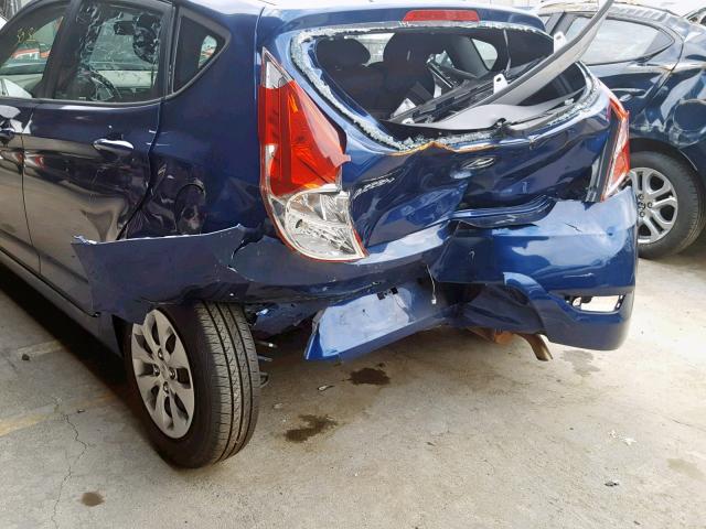 KMHCT5AE9HU337245 - 2017 HYUNDAI ACCENT SE BLUE photo 9