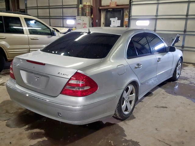 WDBUF83J25X172854 - 2005 MERCEDES-BENZ E 500 4MAT SILVER photo 4