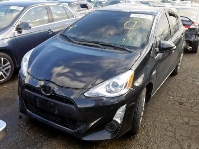 JTDKDTB32G1139590 - 2016 TOYOTA PRIUS C BLACK photo 2