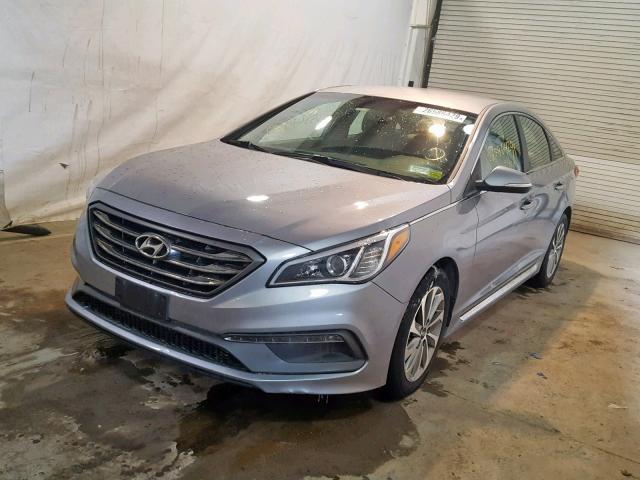 5NPE34AF3GH350789 - 2016 HYUNDAI SONATA SPO SILVER photo 2