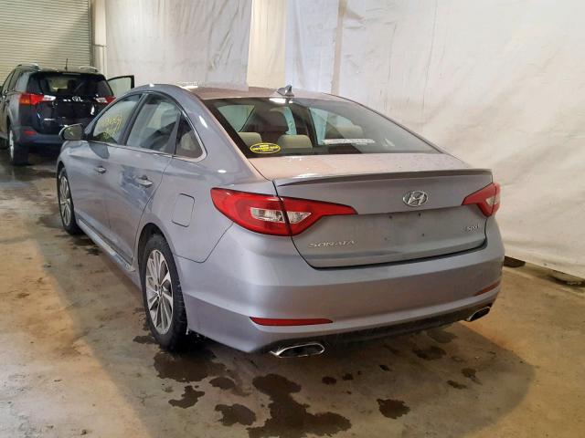 5NPE34AF3GH350789 - 2016 HYUNDAI SONATA SPO SILVER photo 3