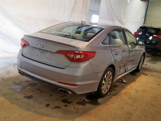 5NPE34AF3GH350789 - 2016 HYUNDAI SONATA SPO SILVER photo 4