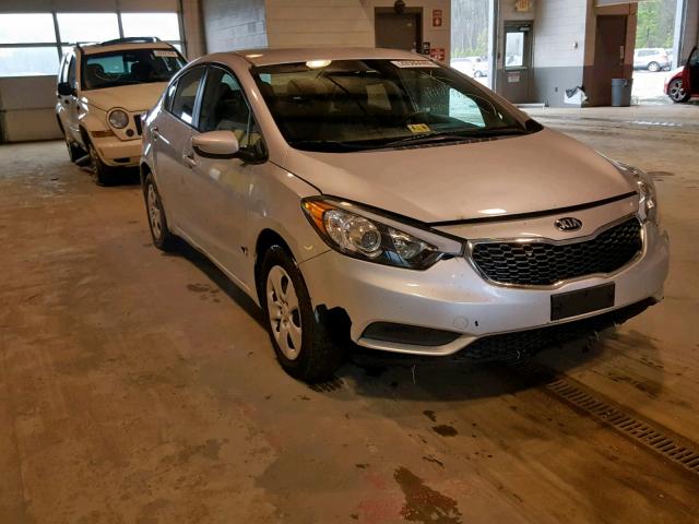 KNAFK4A63E5125550 - 2014 KIA FORTE LX SILVER photo 1