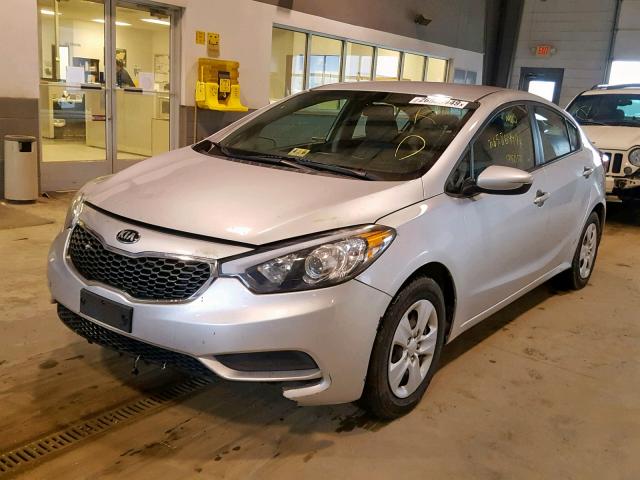 KNAFK4A63E5125550 - 2014 KIA FORTE LX SILVER photo 2