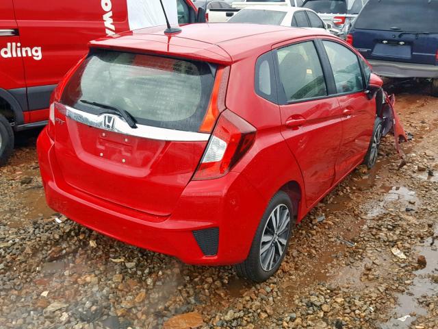 JHMGK5H97HS015604 - 2017 HONDA FIT EX RED photo 4