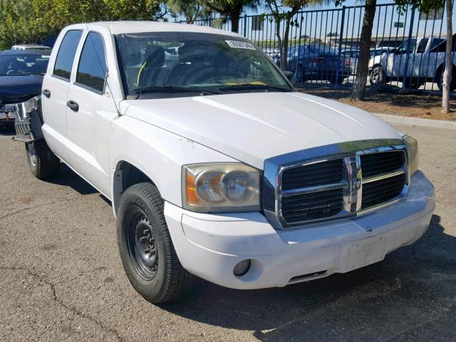 1D7HE48K36S698219 - 2006 DODGE DAKOTA QUA WHITE photo 1