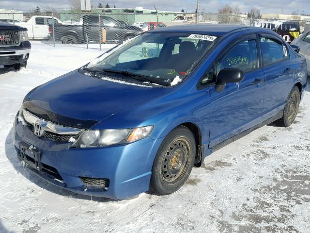 2HGFA1E27AH001393 - 2010 HONDA CIVIC DX BLUE photo 2