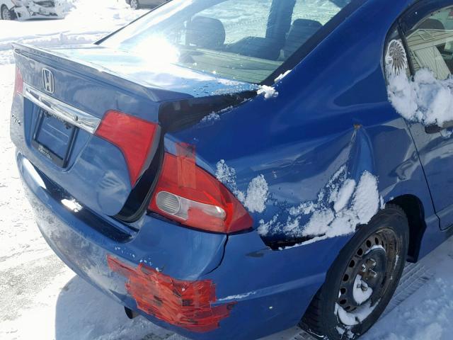 2HGFA1E27AH001393 - 2010 HONDA CIVIC DX BLUE photo 9