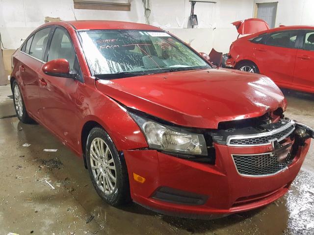 1G1PJ5SC0C7374242 - 2012 CHEVROLET CRUZE ECO BURGUNDY photo 1