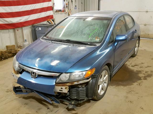 2HGFA16988H515971 - 2008 HONDA CIVIC EXL BLUE photo 2