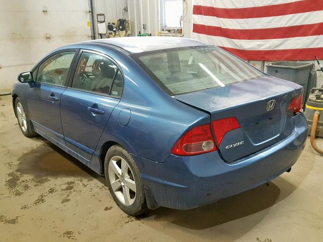 2HGFA16988H515971 - 2008 HONDA CIVIC EXL BLUE photo 3