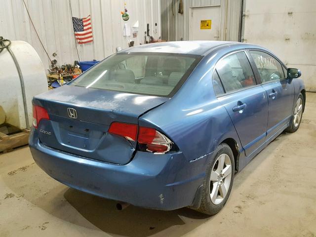 2HGFA16988H515971 - 2008 HONDA CIVIC EXL BLUE photo 4