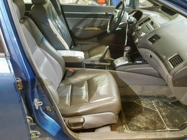 2HGFA16988H515971 - 2008 HONDA CIVIC EXL BLUE photo 5