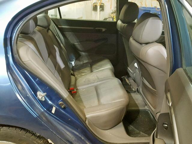 2HGFA16988H515971 - 2008 HONDA CIVIC EXL BLUE photo 6