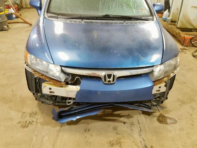 2HGFA16988H515971 - 2008 HONDA CIVIC EXL BLUE photo 9