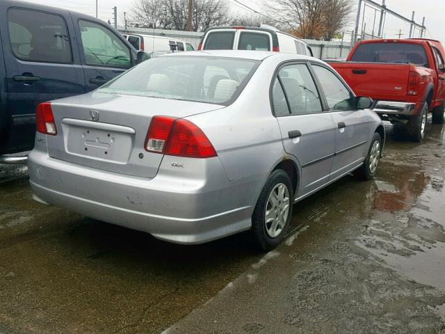 2HGES15155H590465 - 2005 HONDA CIVIC DX SILVER photo 4