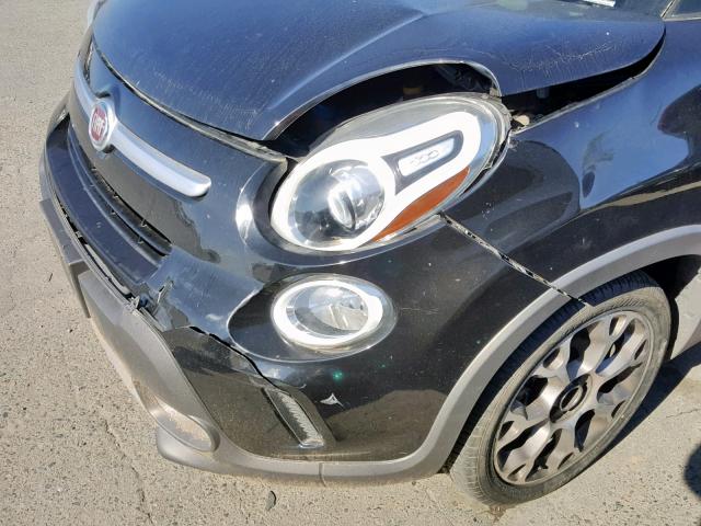 ZFBCFADH8EZ005793 - 2014 FIAT 500L TREKK BLACK photo 9