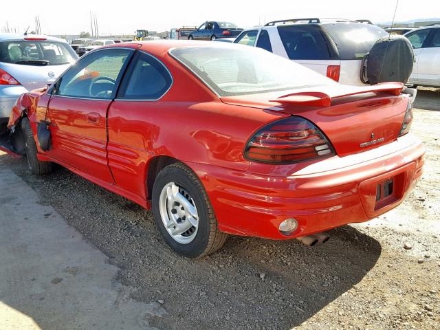 1G2NE12T5YM707706 - 2000 PONTIAC GRAND AM S RED photo 3