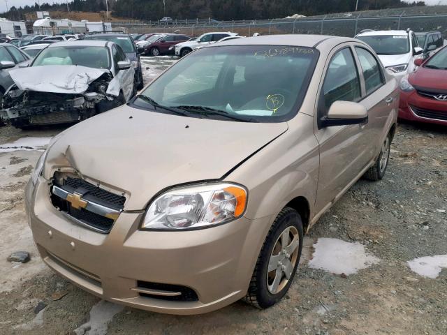 3G1TB5DG6BL148079 - 2011 CHEVROLET AVEO LS BEIGE photo 2