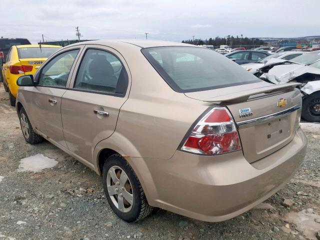 3G1TB5DG6BL148079 - 2011 CHEVROLET AVEO LS BEIGE photo 3