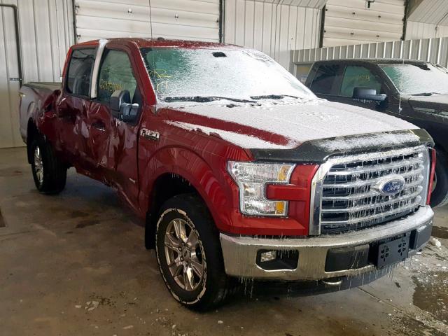 1FTEW1EG4GFA69216 - 2016 FORD F-150 RED photo 1