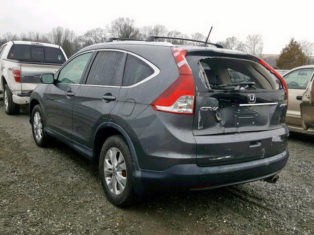 5J6RM4H76DL017582 - 2013 HONDA CR-V EXL GRAY photo 3