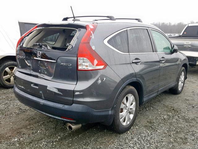 5J6RM4H76DL017582 - 2013 HONDA CR-V EXL GRAY photo 4