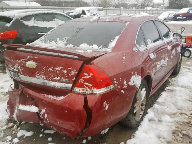 2G1WU57M291156698 - 2009 CHEVROLET IMPALA LTZ MAROON photo 4