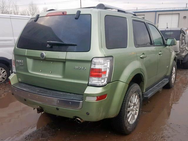 4M2CU97148KJ00388 - 2008 MERCURY MARINER PR GREEN photo 4