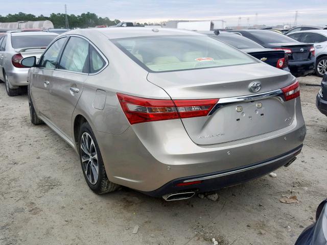 4T1BK1EB1HU253153 - 2017 TOYOTA AVALON XLE GOLD photo 3