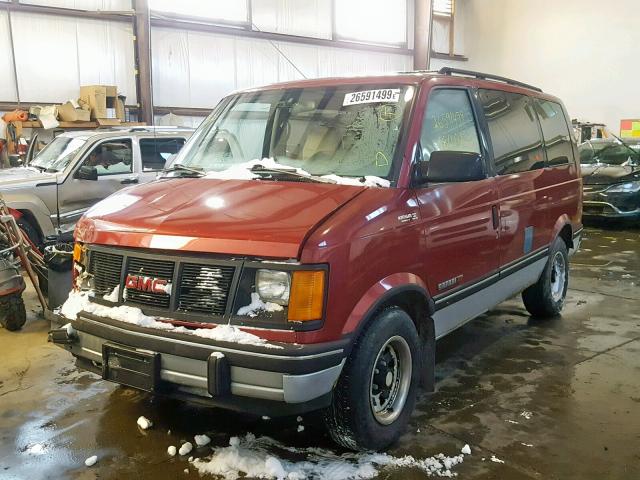 1GKDM19Z0PB539119 - 1993 GMC SAFARI XT RED photo 2